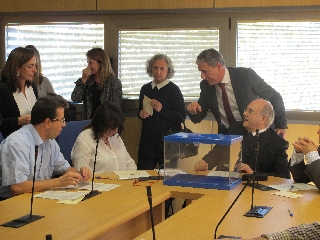 Pedro Viguer, durante las elecciones